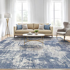 Area Rug Living Room Rugs: 5x7 Washable Large Abstract Modern Soft Stain - Image 5