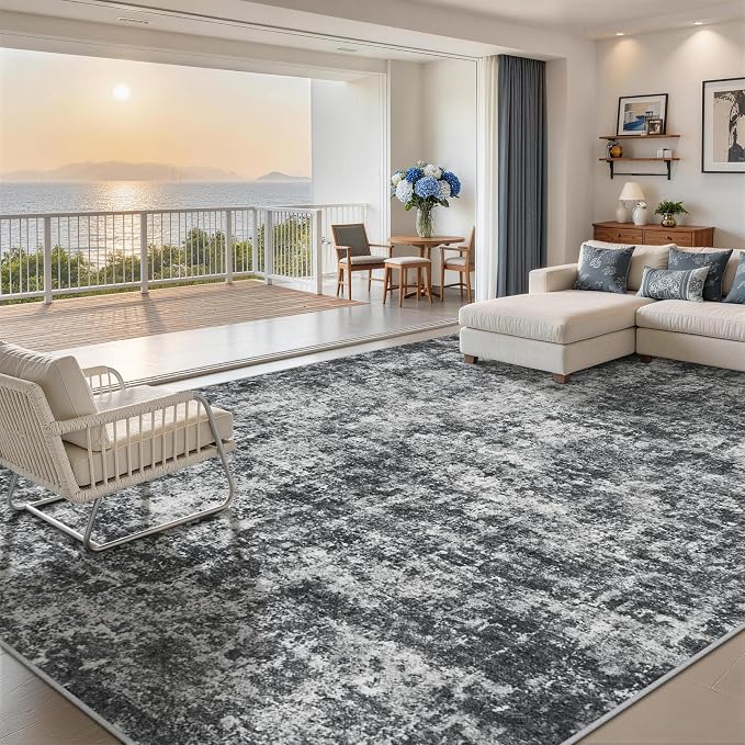10x14 Area Rugs for Living Room Rug Washable: Abstract Large Rug Indoor Modern - Image 8