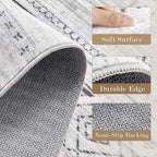 cotiled Hallway 3x12 Runner Rugs: Washable Boho Rugs - Image 5