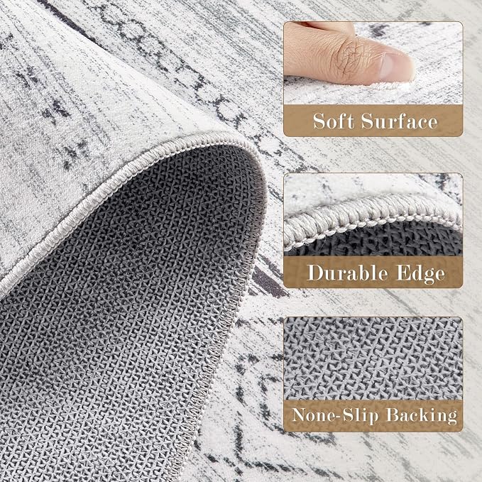 cotiled Hallway 3x12 Runner Rugs: Washable Boho Rugs - Image 5