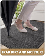 Color&Geometry Ultra Thin Indoor Door Mat 24"x36", Non Slip Rubber Backed Dirt - Image 6