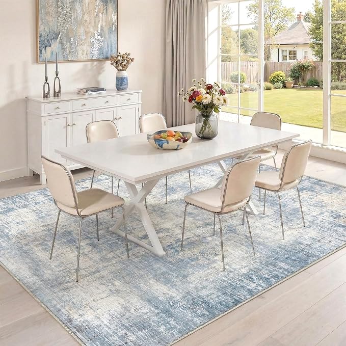 8x10 Area Rugs Washable Living Room Rug-No Slip Soft Carpets Modern Abstract - Image 4