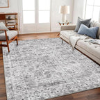 CHAMPLANT Washable Area Rug 8'x10' Retro Boho Design Non-Shedding Non-Slip Easy - Image 2