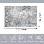 Washable Area Rug 9x12 Living Room – Neutral Modern Abstract Large Carpet - Image 2