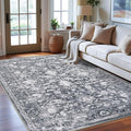 KILOCOCO Area Rug 6x9 Living Room Rug Washable Printed Vintage Floral Non Slip by Kilococo