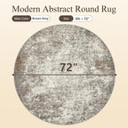 6ft Washable Round Rug - Image 9
