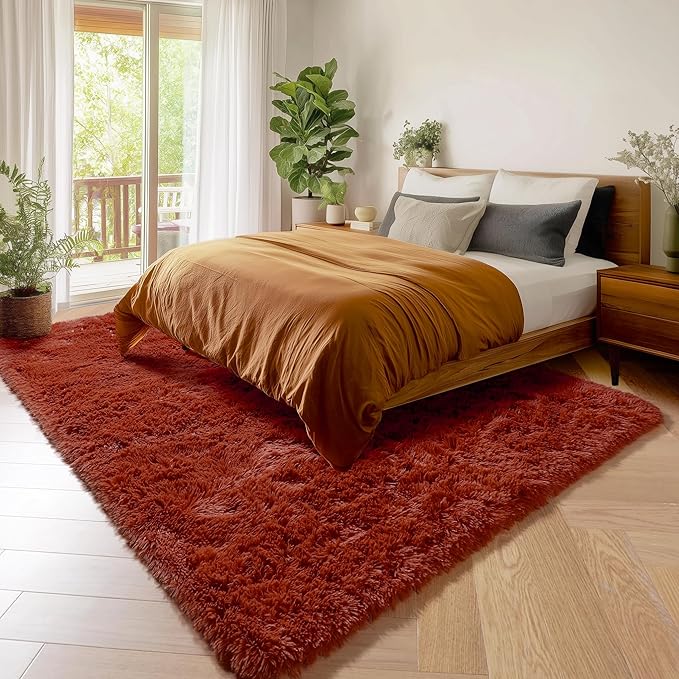 Amdrebio Terracotta Rust Area Rugs - Image 3