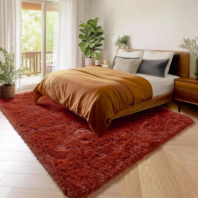 Amdrebio Terracotta Rust Area Rugs - Image 3