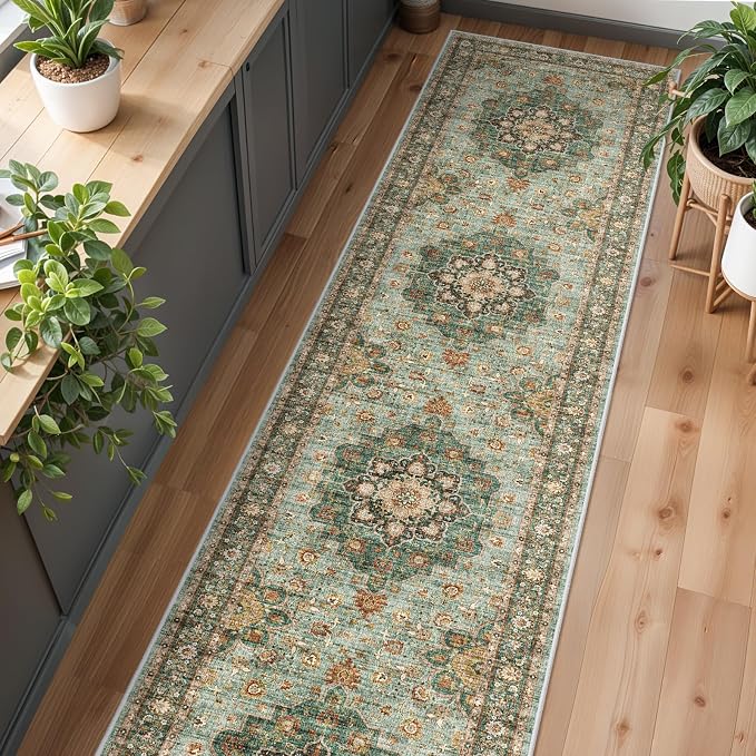Washable Oriental Hallway Runner Rug - Image 3
