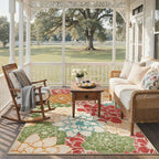 GENIMO Indoor Outdoor Area Rug 9'x12', Machine Washable Rugs - Image 6