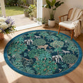 GarveeHome Jungle Round Washable Rugs 6ft Non-Slip Soft Round Rug by GarveeHome