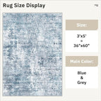 Soalmost 3x5 Rug, Small Area for Kitchen, Machine Washable Non-Slip Throw Rug - Image 5