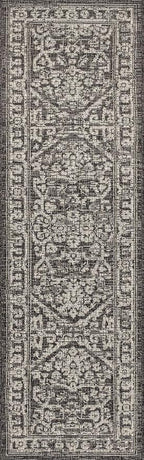 JONATHAN Y Boho Medallion Indoor Outdoor Runner Rug 2X10 Black/Gray, Malta - Image 10