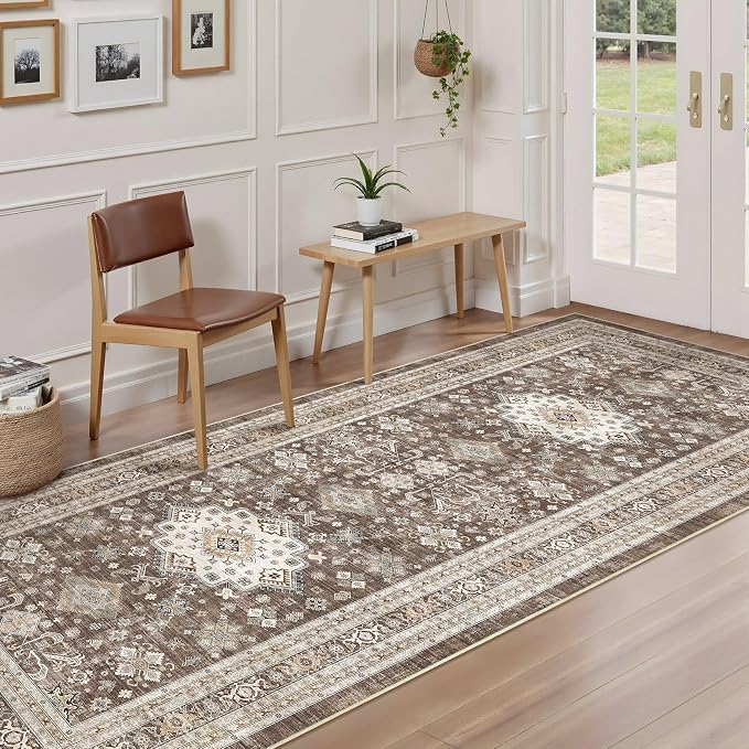 Vintage Hallway Runner Rug 3x12: Large Soft Washable Entryway - Image 2