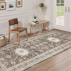 Vintage Hallway Runner Rug 3x8: Large Soft Washable Entryway - Image 2