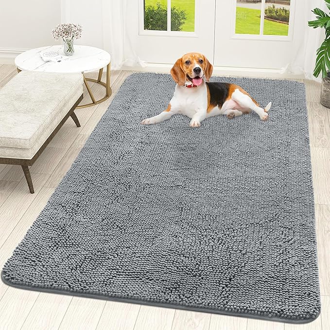 OLANLY Dog Door Mat for Muddy Paws 59x35, Absorbs Moisture and Dirt, Absorbent by OLANLY