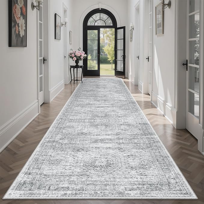 Soalmost Runner Rug 3x12 Washable Non-Slip Hallway Runner Rugs by Soalmost