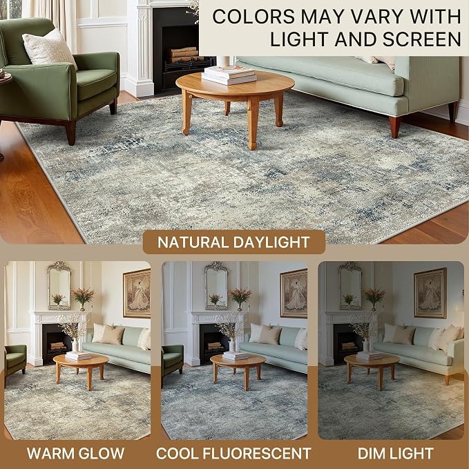 BEIMO Area Rugs 8x10 for Living Room Bedroom, Modern Abstract Machine Washable - Image 5