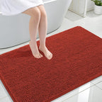 OLANLY Large Bathroom Rugs 47x32, Soft Absorbent Chenille Bath Rugs, Rubber by OLANLY