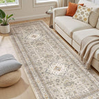 Vintage Hallway Runner Rug 3x8: Large Soft Washable Entryway - Image 6