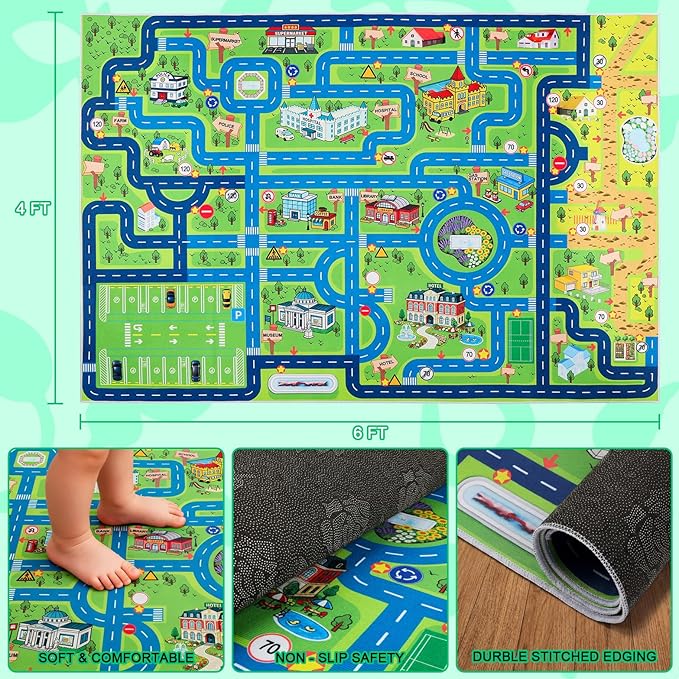 Esup 4'x6' Non-Slip Kids Rugs Perfect - Image 2