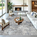 Large Rug for Living Room 10x14–Washable Modern Neutral Abstract Area Rug for by BYYVOORugsforYourHome