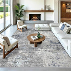 Large Rug for Living Room 10x14–Washable Modern Neutral Abstract Area Rug for by BYYVOORugsforYourHome