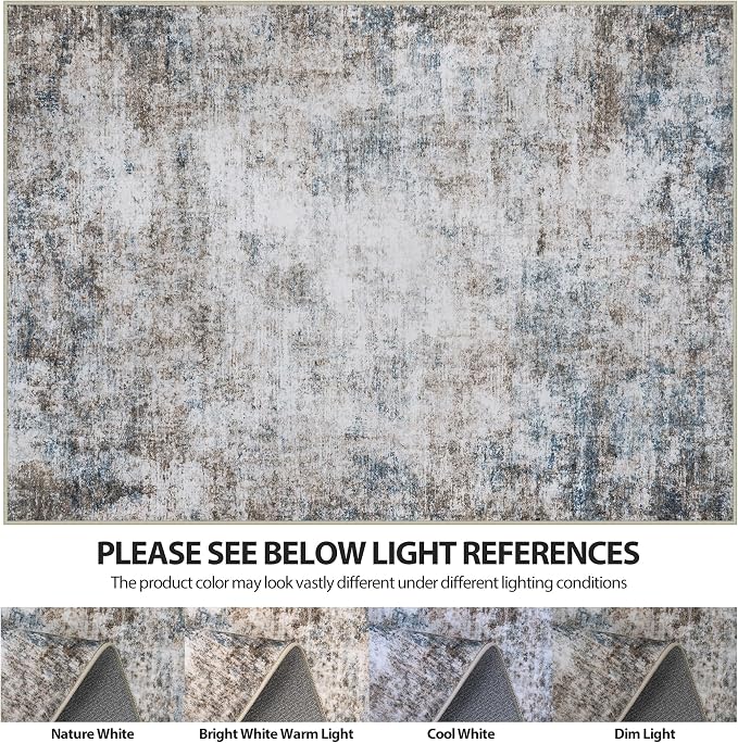 8x10 Area Rugs for Living Room Rug Washable: Abstract Large Rug for Dining Room - Image 7