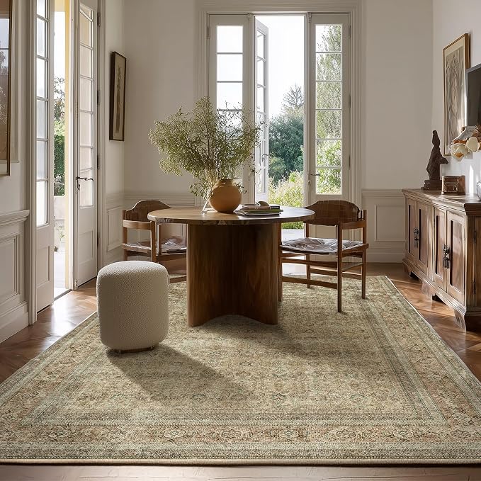 10x12 Area Rugs for Living room: Bedroom Rug Washable Vintage Stain Resistant - Image 6
