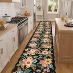 DUKINO 2x14 Hallway Runner Rug, Non Slip Floral Washable Runner Rug - Image 9