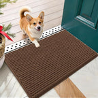 OLANLY Dog Door Mat for Muddy Paws 24x16, Ultra Absorbent Chenille Mud Doormat by OLANLY