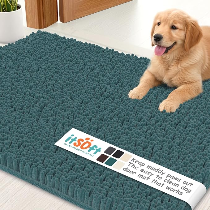 Dog Rugs for Muddy Paws 47x21 | Cleaner Mud Free Floors | Muddy Dogs Mats for by ITSOFT