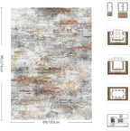 Washable Rug 6x9, Abstract Morden Soft Area Rug, Non-Slip Low Pile Rugs - Image 2