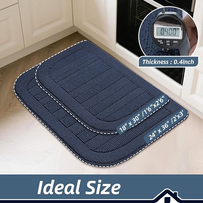 BEQHAUSE Kitchen Rugs Non Slip Washable Durable Kitchen Mats - Image 3