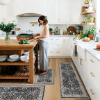 Kitchen Rug Sets 4-Piece with Runner – Washable Non-Slip Floor Mats by BYYVOORugsforYourHome
