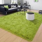 Tepook Fluffy Grass Green Rugs for Living Room Bedroom, 6x9 Soft Area Rug Moss - Image 8