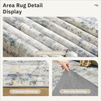 Soalmost Abstract Rug 8x10 Large Living Room Rugs Neutral Modern Washable Area - Image 6
