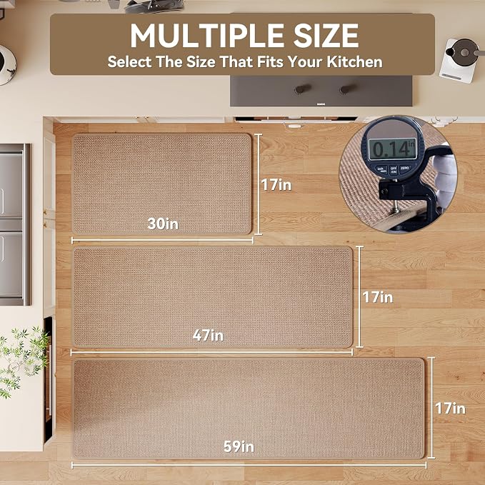 YDKGL Kitchen Mats for Floor, Super Absorbent Kitchen Rugs Non Slip Washable - Image 2