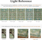 9x12 Washable Vintage Area Rug Green Oriental Living Room Bedroom Throw Rug - Image 7