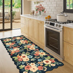 DUKINO 2x5 Washable Runner Rugs, Non Slip Floral Print Entryway Rug - Image 3