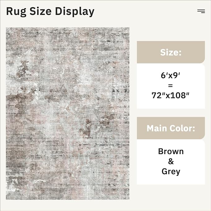 Soalmost 6x9 Abstract Area Rugs - Image 5