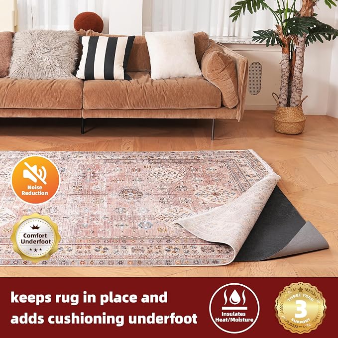 BAGAIL Felt and Natural Rubber Backing Rug Pads 3/8” Thick, 10 x 14 Ft Non Slip - Image 7
