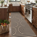 Tangsoo Modern Rainbow Easy Jute Rug 2.6x8 Washable Kitchen Runner - Image 2