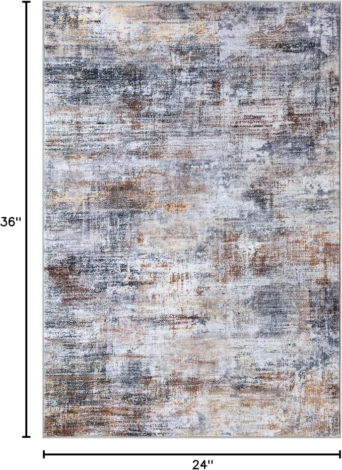 IOHOUZE Small Abstract Area Rug 2x3 Ft Entryway Rugs Washable Door Mat Indoor - Image 2