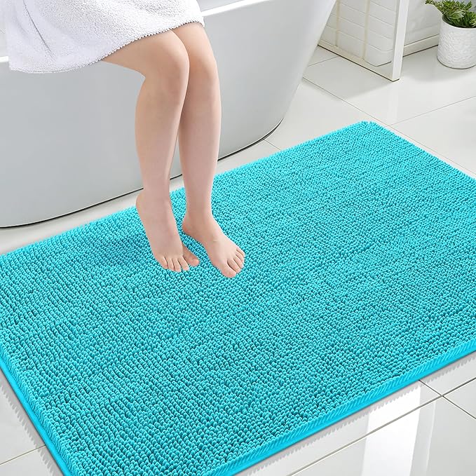 OLANLY Large Bathroom Rugs 44x32, Extra Soft Absorbent Chenille Bath Rugs by OLANLY