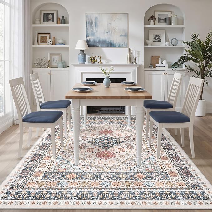 zesthome 7x9 Area Rugs for Living Room, Non-Slip Backing Washable Rugs - Image 8