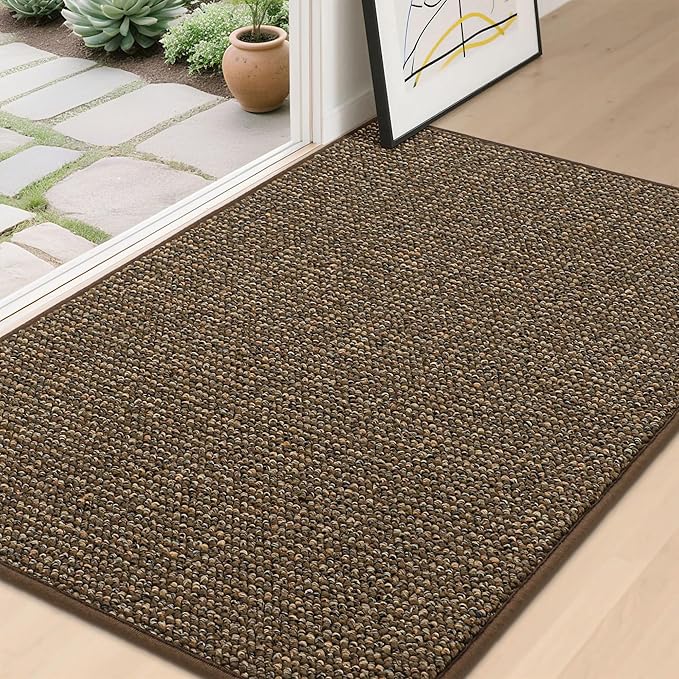 BEQHAUSE Dirt Trapper Door Mat 32" x 48", Non-Slip Washable Doormats Entrance by BEQHAUSE
