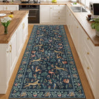 DUKINO 3x8 Washable Runner Rug, Low Pile Animal Print Non Slip Long Runner Rug - Image 6