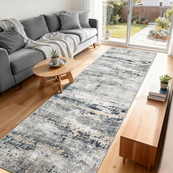 pmtsns Area Rugs 2x8 Runner Rug: Washable Hallway Rug Modern Abstract Neutral - Image 2