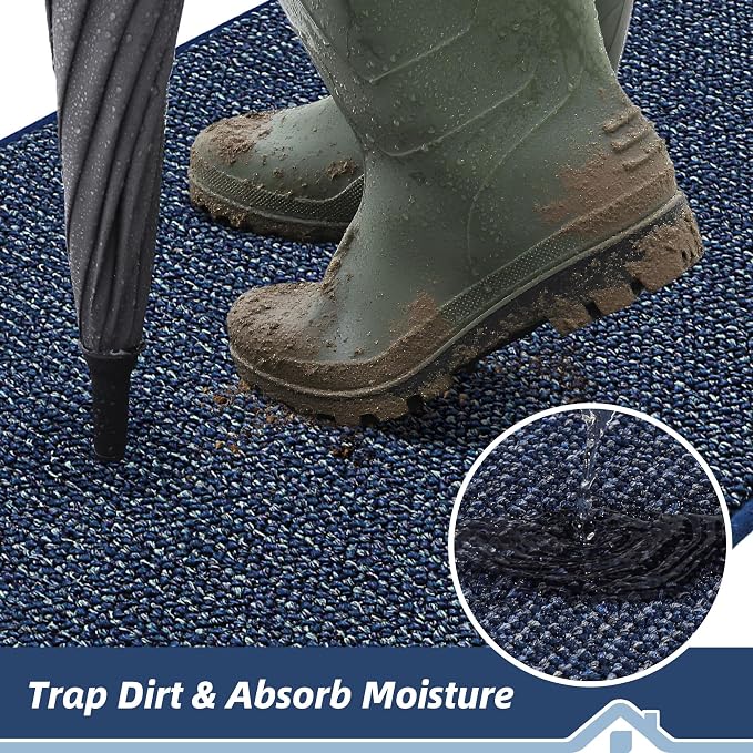 BEQHAUSE Dirt Trapper Door Mat 32" x 48", Non-Slip Washable Doormats Entrance - Image 3